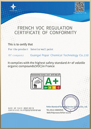 Fransk-VOC-Regulation-Certificate-of-Conformity-Wall-Paint